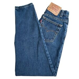 Vintage Levis Juniors 5 Short 550 Relaxed Tapered Leg Jeans Made in USA 1996‎